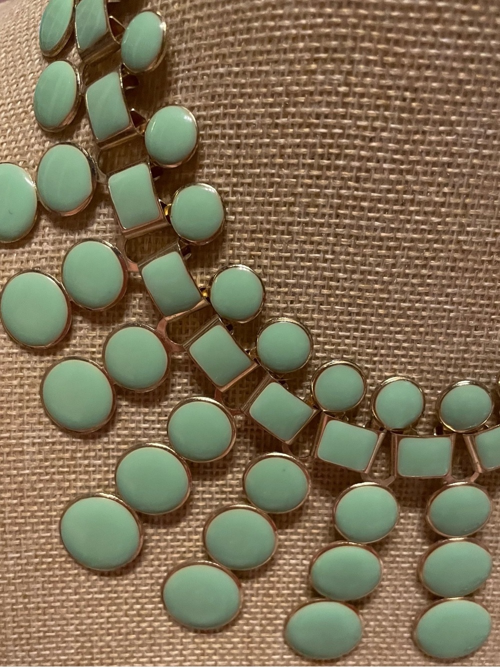 Mint Green Statement Bib Necklace - Picture 3 of 6
